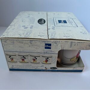 Vintage Gibson Pie-Eyed Mickey Mouse Mug Set of Four 11oz Mugs in box